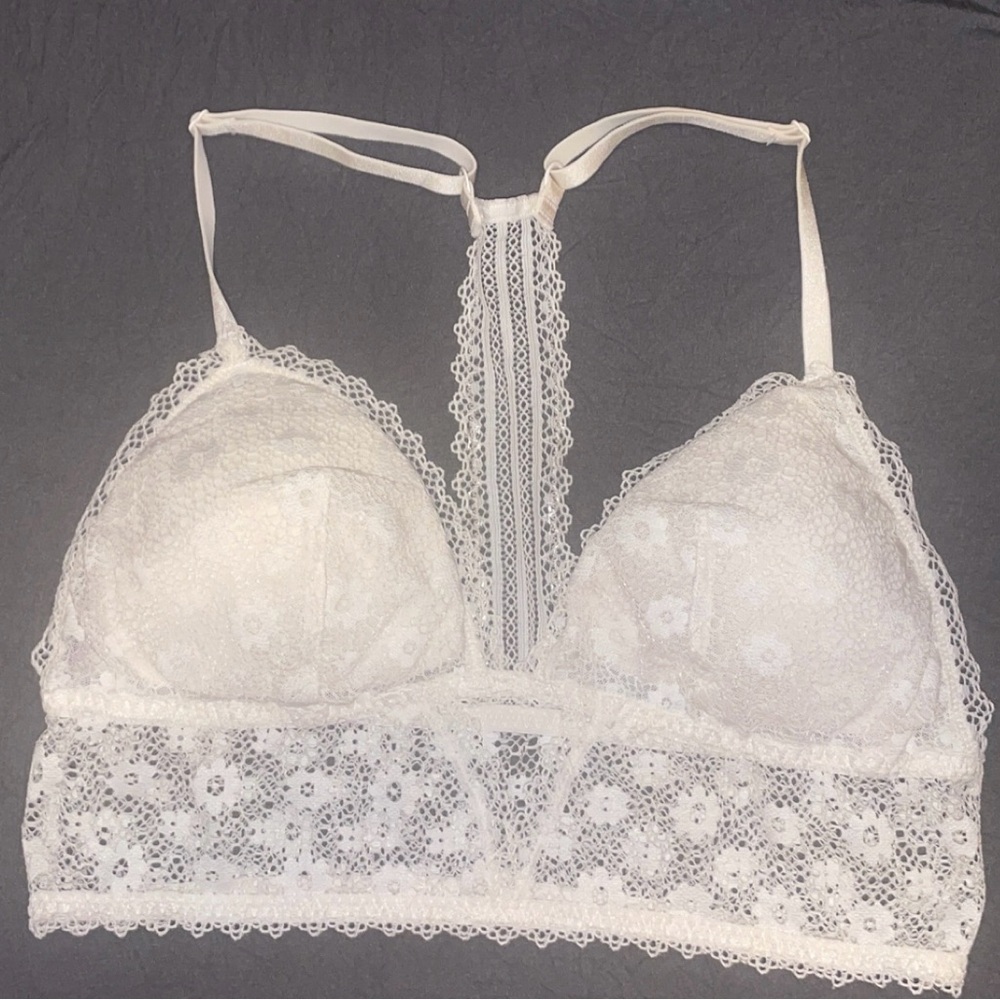 Victoria's Secret Ivory Lace Racerback Bralette
